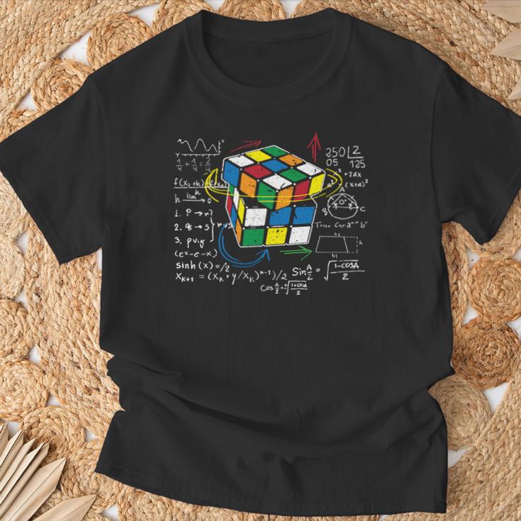 キューブマジック 数学方程式 レトロ オタクルービック 長袖tシャツ Tシャツ 高齢者への贈り物