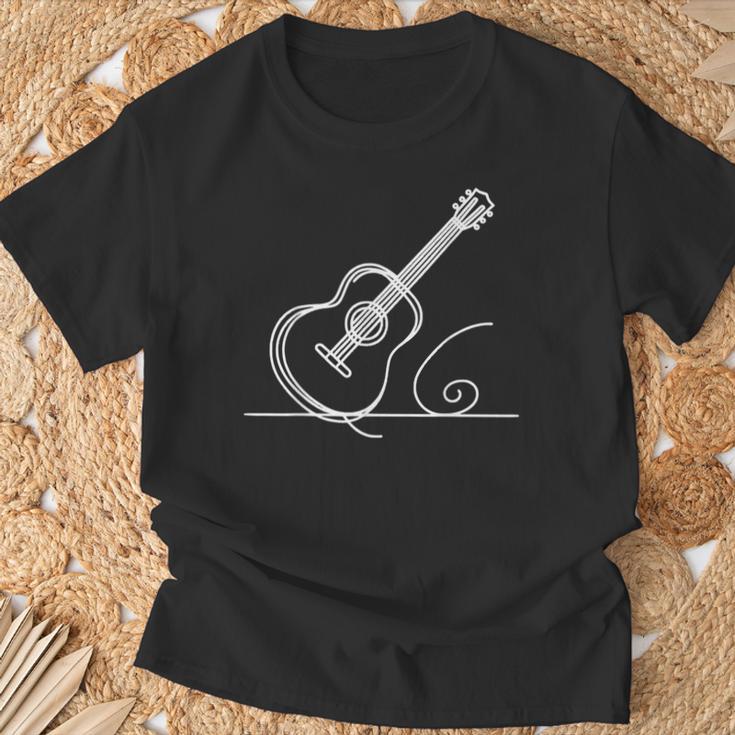 ギターラインアート ミュージシャン向けギター Tシャツ 高齢者への贈り物