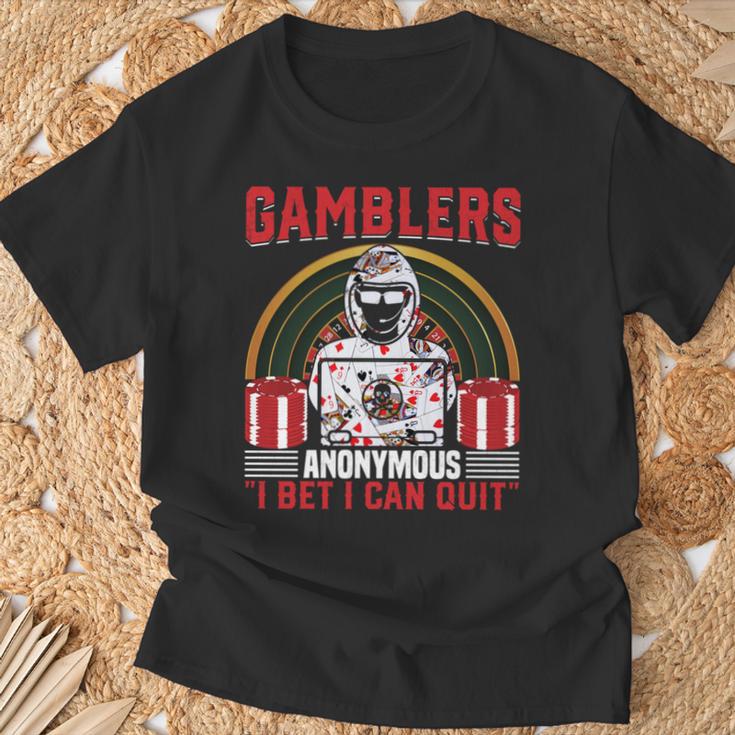 ギャンブラーズアノニマス、きっとやめられる 長袖tシャツ Tシャツ 高齢者への贈り物