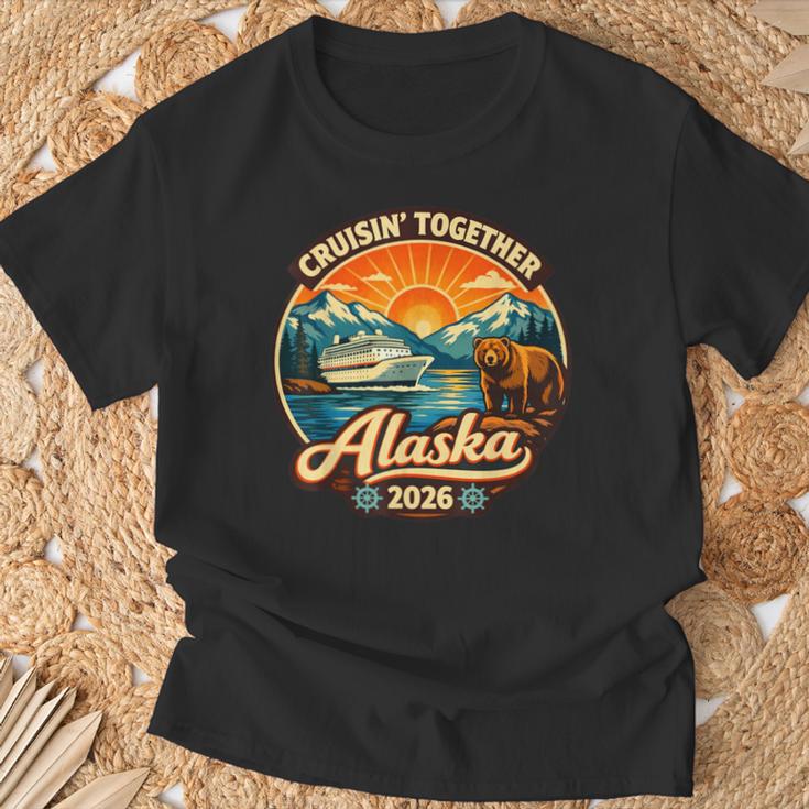 クルージン・トゥギャザー アラスカ 2026 ファミリー フレンド アラスカ クルーズ Tシャツ 高齢者への贈り物