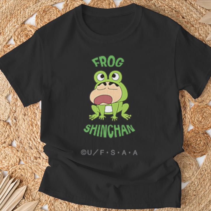 クレヨンしんちゃん カエルしんちゃん ワンポイント Tシャツ 高齢者への贈り物