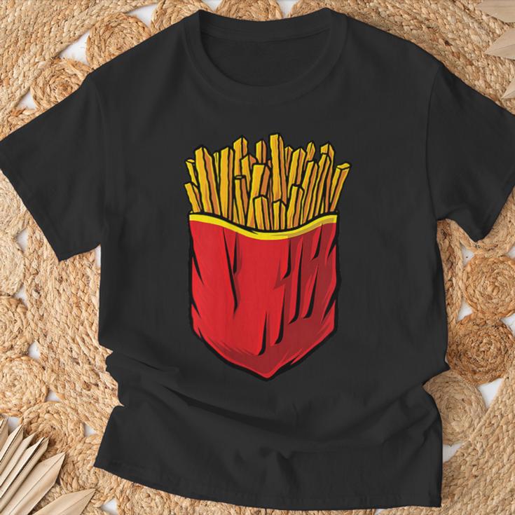 クールなフライドポテトポケットノベルティグラフィックtシャツ&クールデザイン Tシャツ 高齢者への贈り物