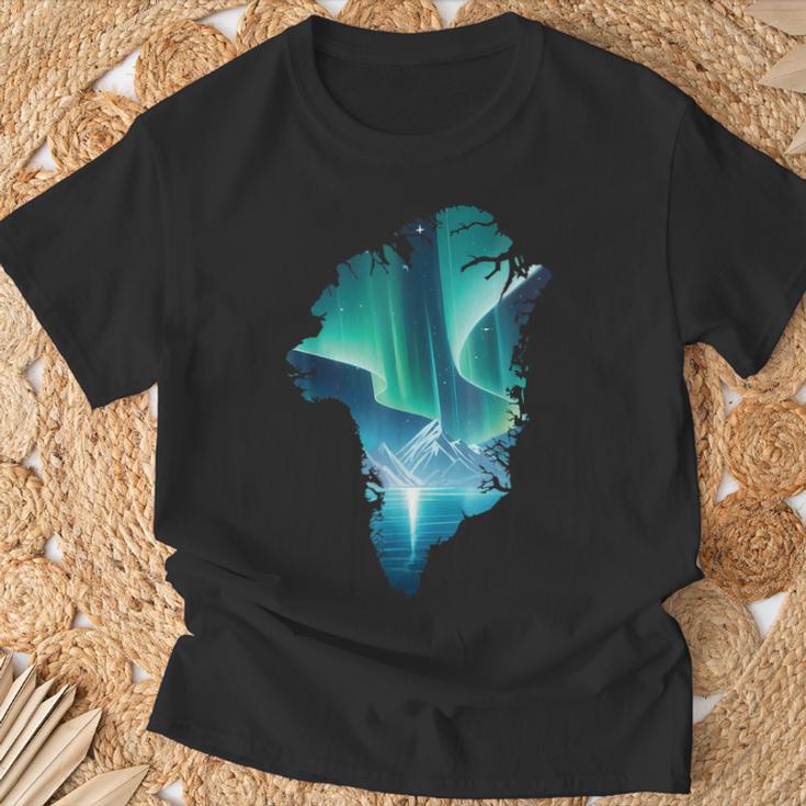 グリーンランド オーロラ ヌーク 北極 オーロラ シーン バケーション Tシャツ 高齢者への贈り物