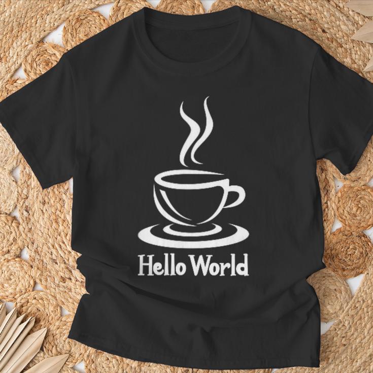 コンピューターtシャツ Java Hello World Development Coding Tシャツ 高齢者への贈り物