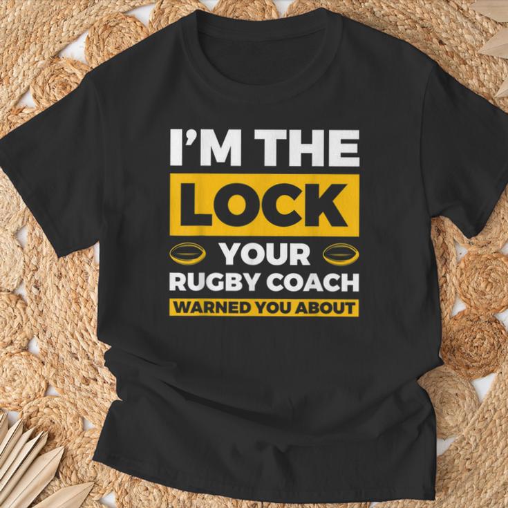 コーチがラグビーについて警告したロックはアイム・ザ・ロック Tシャツ 高齢者への贈り物