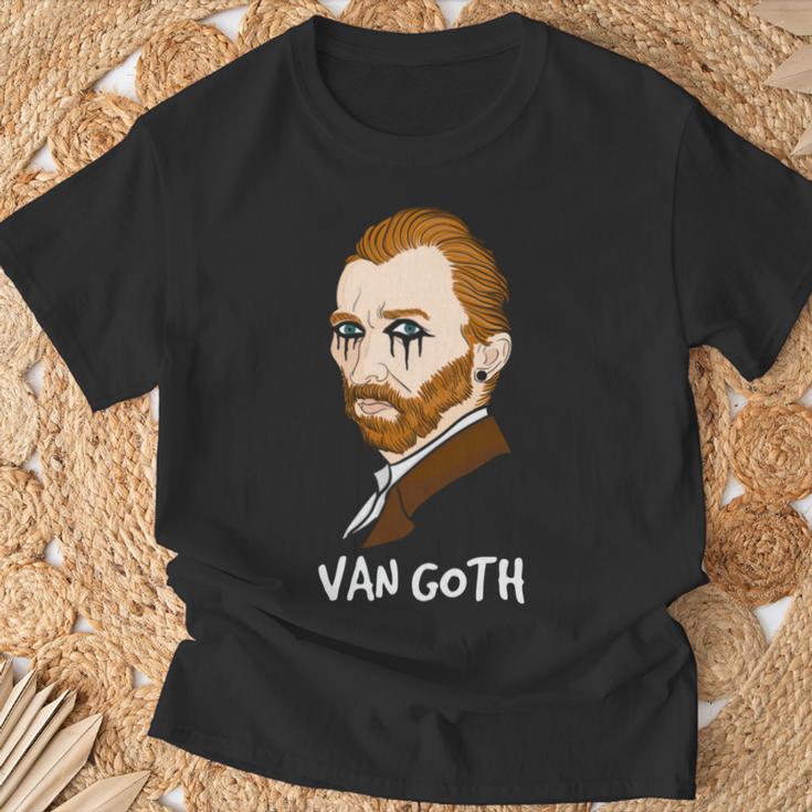 ゴッホ ゴス ポートレート ダーク 美術史 駄洒落ゴシック ユーモア 長袖tシャツ Tシャツ 高齢者への贈り物