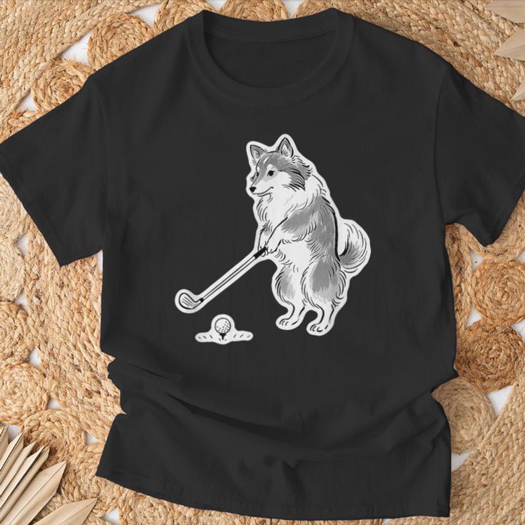 ゴルフ シェットランドシープドッグ シェルティ グッズ おもしろ 犬 面白い 笑える 和風 Tシャツ 高齢者への贈り物