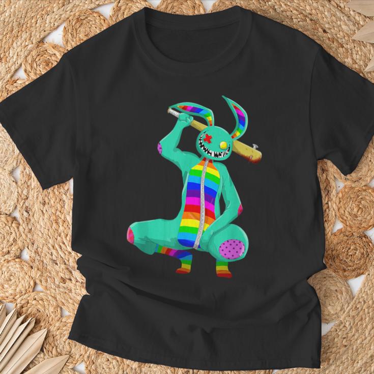 サイケデリックバニーサイコバニーアート Tシャツ 高齢者への贈り物