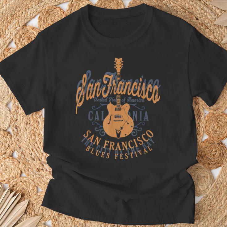 サンフランシスコ・ブルース アメリカンミュージックフェスティバル クール ビンテージ Tシャツ 高齢者への贈り物