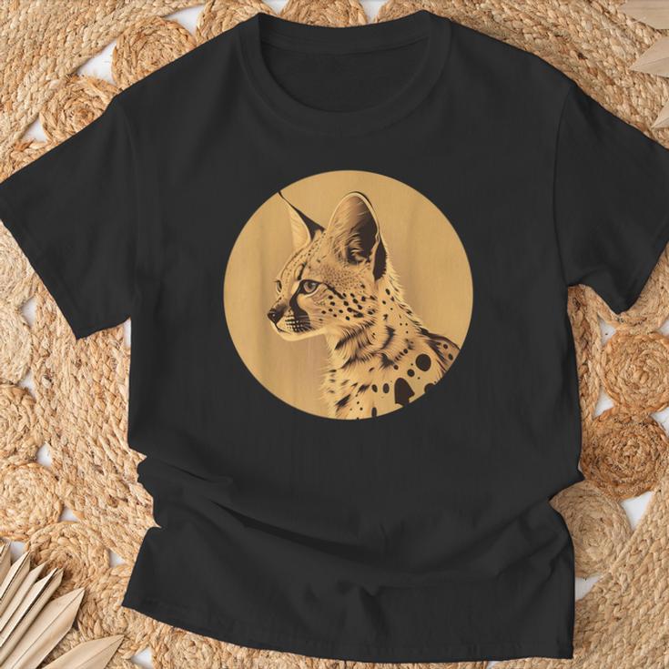 サーバル ワイルドキャット サーバルキャット アフリカン ワイルドキャット アニマル サーバル Tシャツ 高齢者への贈り物