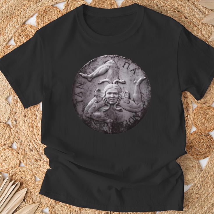 シチリア・トリナクリア イタリア シチリアプライドフラッグ トリナクリア Tシャツ 高齢者への贈り物