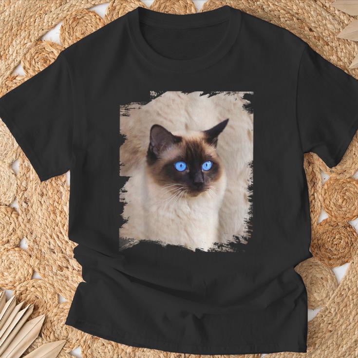 シャムの子猫の頭の顔 Tシャツ 高齢者への贈り物