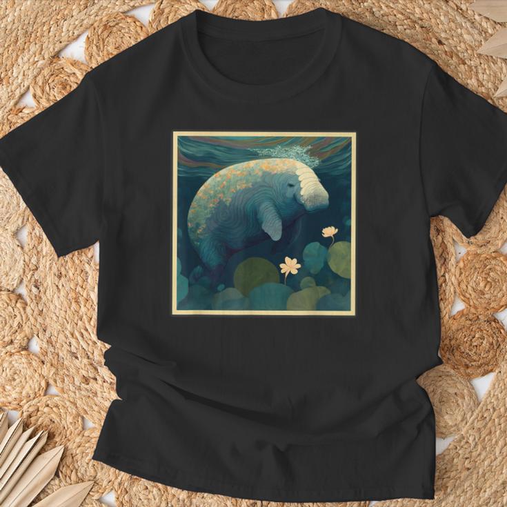 シュールレアリズム 日本画マナティー Tシャツ 高齢者への贈り物