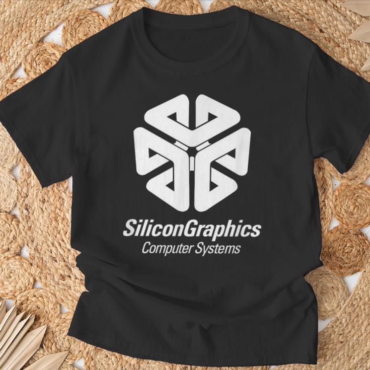 シリコングラフィックス コンピューターシステム レトロ スーパーコンピューター Tシャツ 高齢者への贈り物