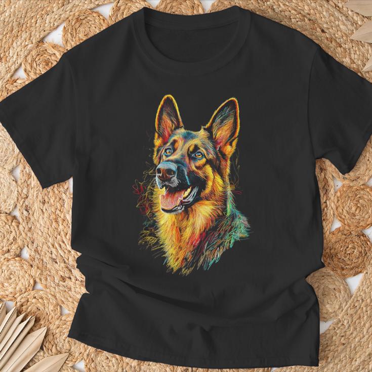ジャーマンシェパード 犬 モチーフ ペット イラスト ジャーマンシェパード Tシャツ 高齢者への贈り物