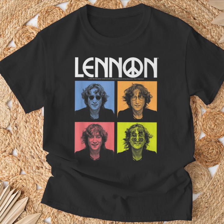 ジョン・レノン カラーブロック Tシャツ 高齢者への贈り物