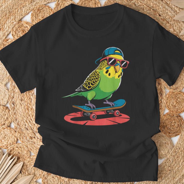 スケートボード セキセイインコ スケート セキセイインコ Tシャツ 高齢者への贈り物