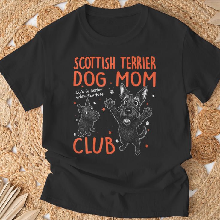 スコティッシュテリア ママクラブ 犬 ママ ママ 母の日 かわいい Tシャツ 高齢者への贈り物