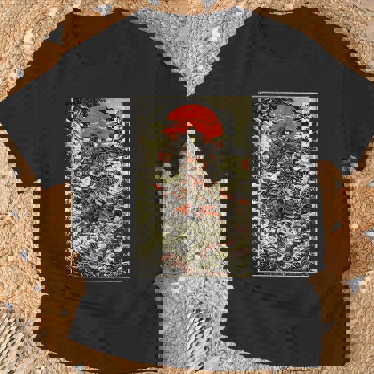 スサノオ 日本神話 女神 浮世絵 神道 Tシャツ 高齢者への贈り物