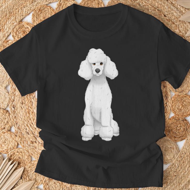 ホワイト スタンダード プードル ドッグ Tシャツ 高齢者への贈り物