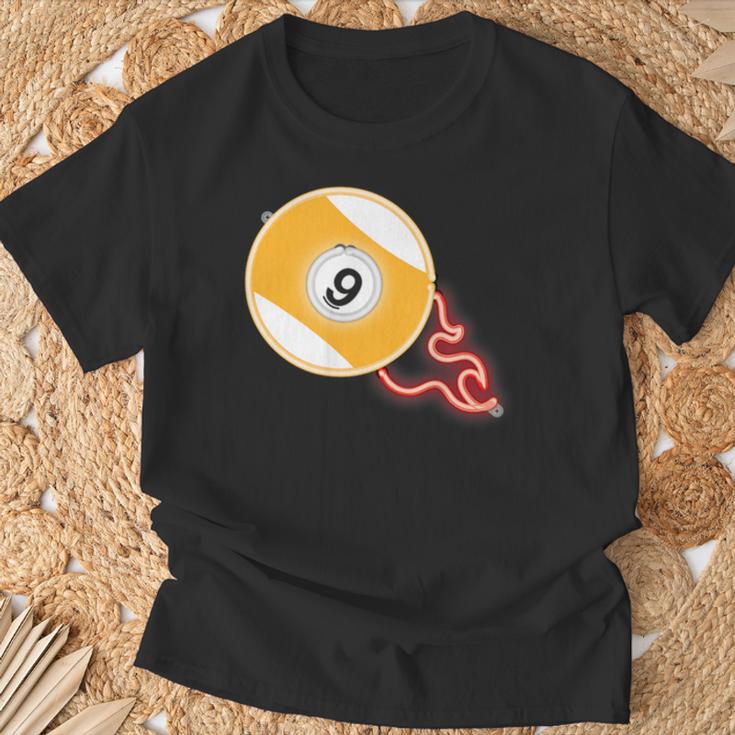 スヌーカー ビリヤードボール No9 プールプレーヤー Tシャツ 高齢者への贈り物