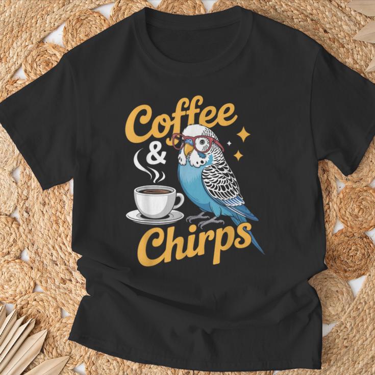 セキセイインコ コーヒー チャープス セキセイインコ Tシャツ 高齢者への贈り物