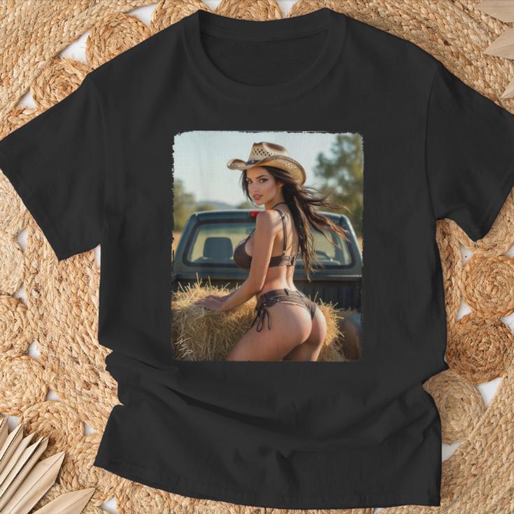 セクシーガールグラフィックtシャツ カウガールピンナップガール 2 Tシャツ 高齢者への贈り物