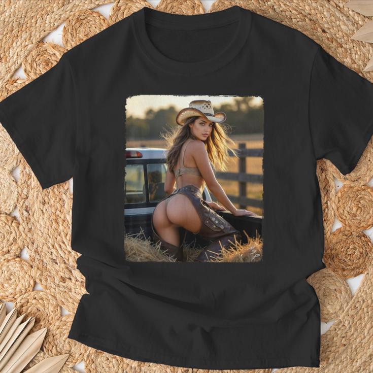 セクシーガールグラフィックtシャツ カウガールピンナップガール 4 Tシャツ 高齢者への贈り物