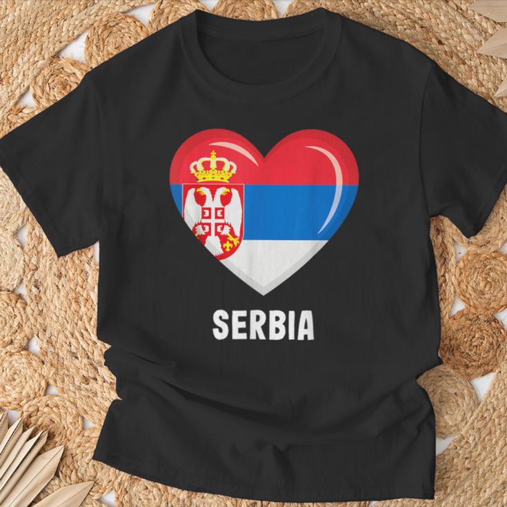 セルビア国旗シャツ Tシャツ 高齢者への贈り物