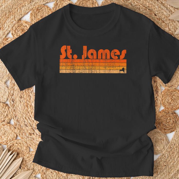 セントジェームス、ニューヨークレトロ80年代スタイル Tシャツ 高齢者への贈り物