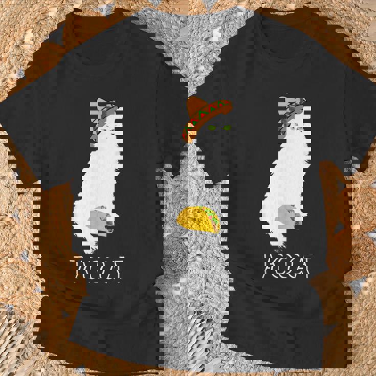 タコキャット-楽しい猫の回文 Tシャツ 高齢者への贈り物