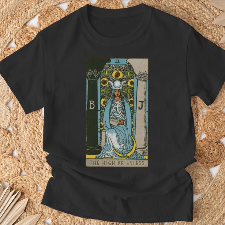 タロットカード The High Priestess ビンテージカード2 長袖tシャツ Tシャツ 高齢者への贈り物