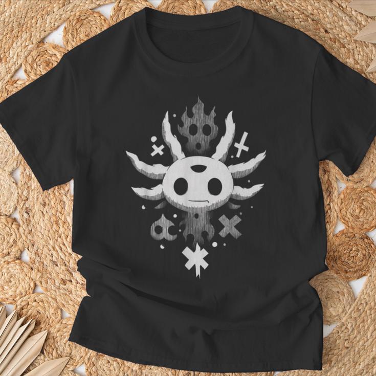 ダークオカルト アホロートル ゴシック クロス グランジ イラスト Tシャツ 高齢者への贈り物
