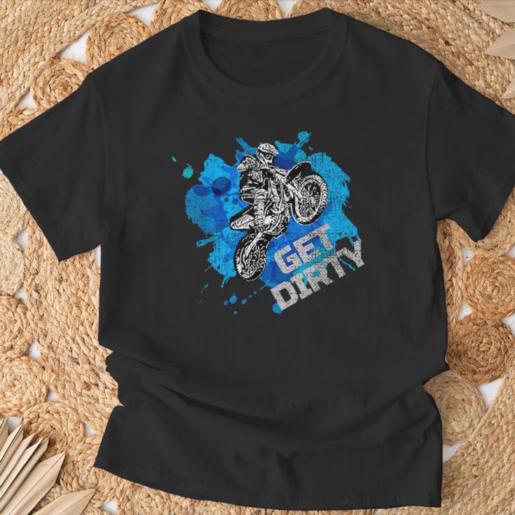 ダーティオフロードバイクダートバイクオートバイマッドスポーツを入手 Tシャツ 高齢者への贈り物