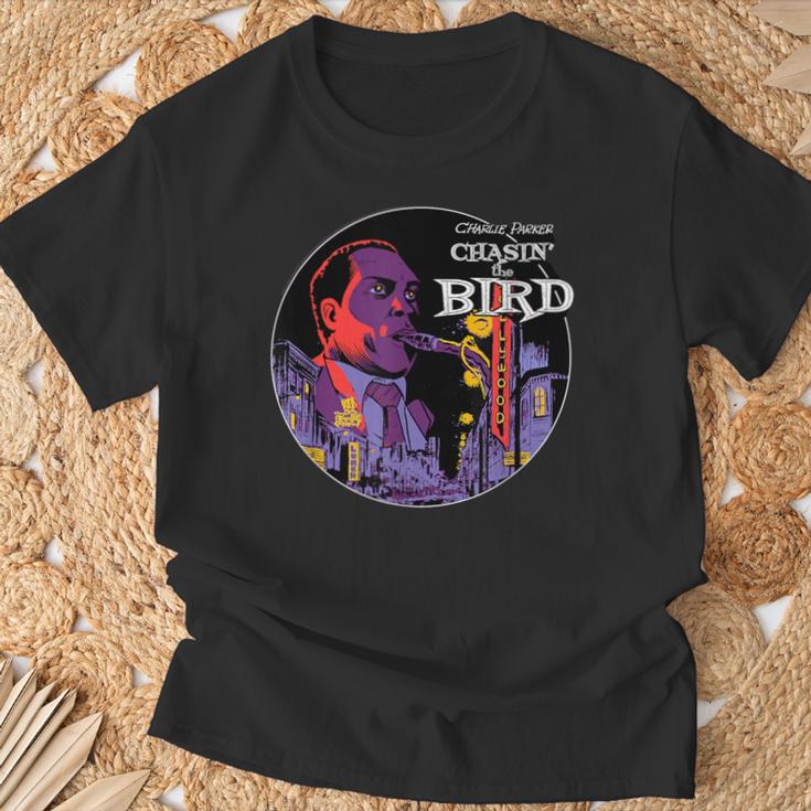 チャーリー・ チャシン ザ・バード ジャズミュージック Tシャツ 高齢者への贈り物