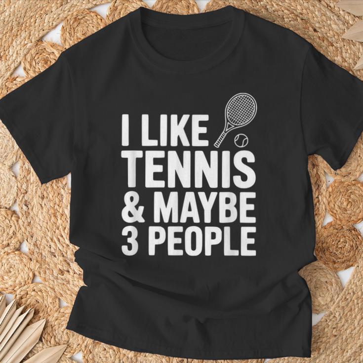 テニスが好きでたぶん3人 Tシャツ 高齢者への贈り物