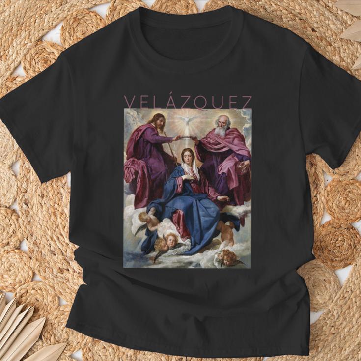 ディエゴ・ベラスケス マリアの戴冠式 Tシャツ 高齢者への贈り物