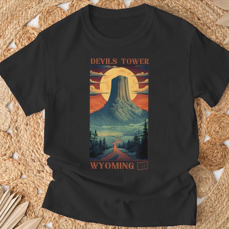 デビルズ タワー モニュメント ワイオミング Tシャツ 高齢者への贈り物