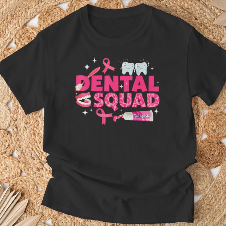 デンタルスクワッド 歯ピンクリボン 乳がん啓発 Tシャツ 高齢者への贈り物