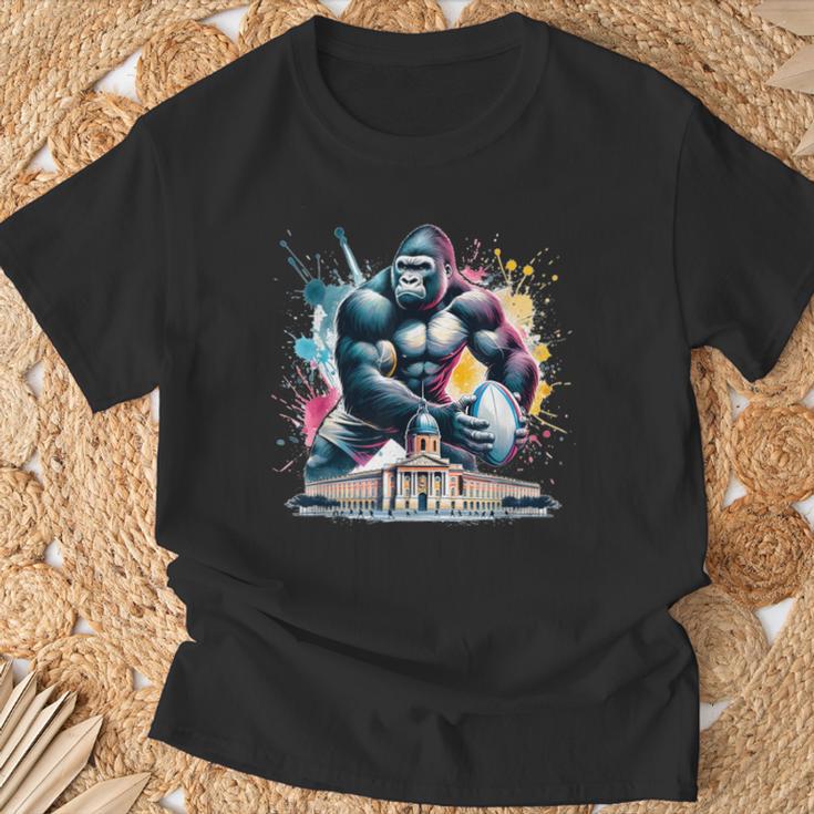 トゥールーズラグビー水彩 Tシャツ 高齢者への贈り物