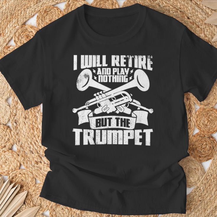 トランペットじいさん吹奏楽団マーチングバンド 長袖tシャツ Tシャツ 高齢者への贈り物