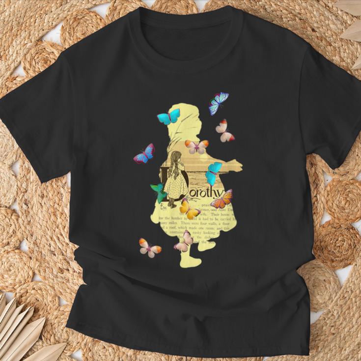 ドロシー・ゲイル・オズの魔法使い ヴィンテージフェアリーテイルブックアートスタイル Tシャツ 高齢者への贈り物