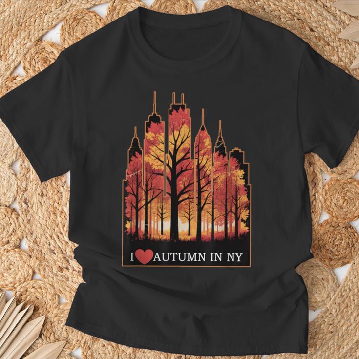 ニューヨーク市の秋が大好き Tシャツ 高齢者への贈り物