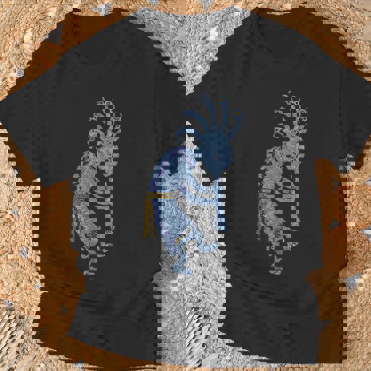 ネイティブアメリカン プエブロ カチナ スピリット ココペリ 3 Tシャツ 高齢者への贈り物