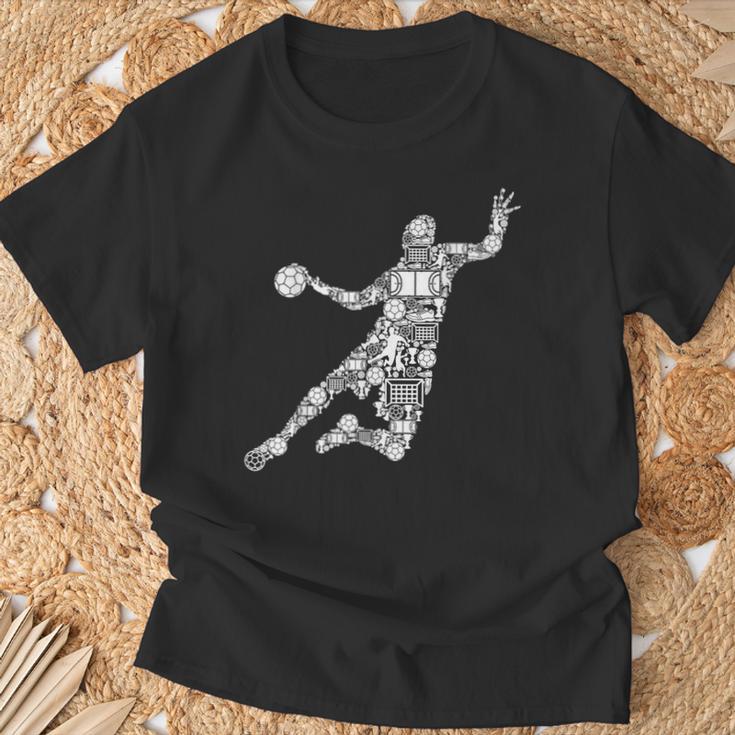 ハンドボール選手男子キッズ男子 Tシャツ 高齢者への贈り物