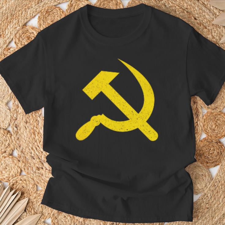 ハンマーと鎌のシンボル Cccp ソビエト連邦 Tシャツ 高齢者への贈り物