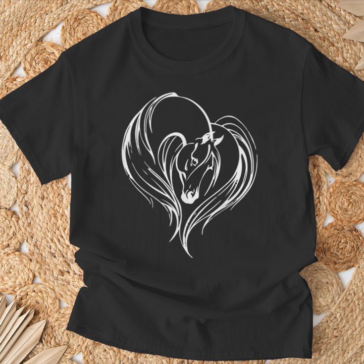 ハート形の馬 Tシャツ 高齢者への贈り物