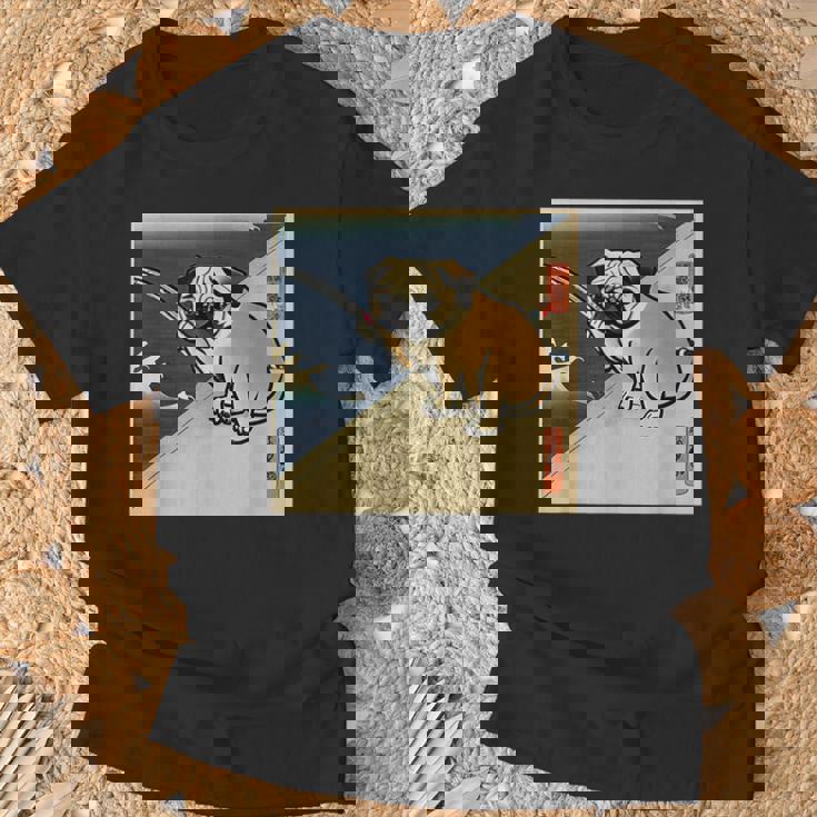 パグ 犬 面白いtシャツ イヌ 釣り メンズ おもしろ 面白い 服 おもしろグッズ 文字tシャツ ネタ 海釣り 川釣り Tシャツ 高齢者への贈り物