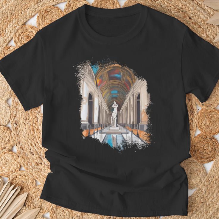 パリ アートワーク ルーヴル美術館 フランス観光 フランス Tシャツ 高齢者への贈り物