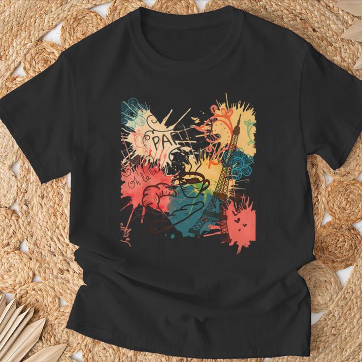 パリのカカオ、ティー、コーヒー Tシャツ 高齢者への贈り物